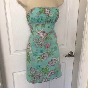 Floral Strapless Dress, size 5 (Small)